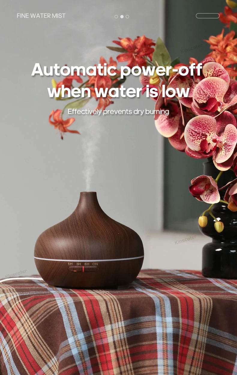 Wood Grain Aromatherapy Diffuser USB Humidifier Desktop Air Purifier Essential Oil Aroma Cool Mist Difusor