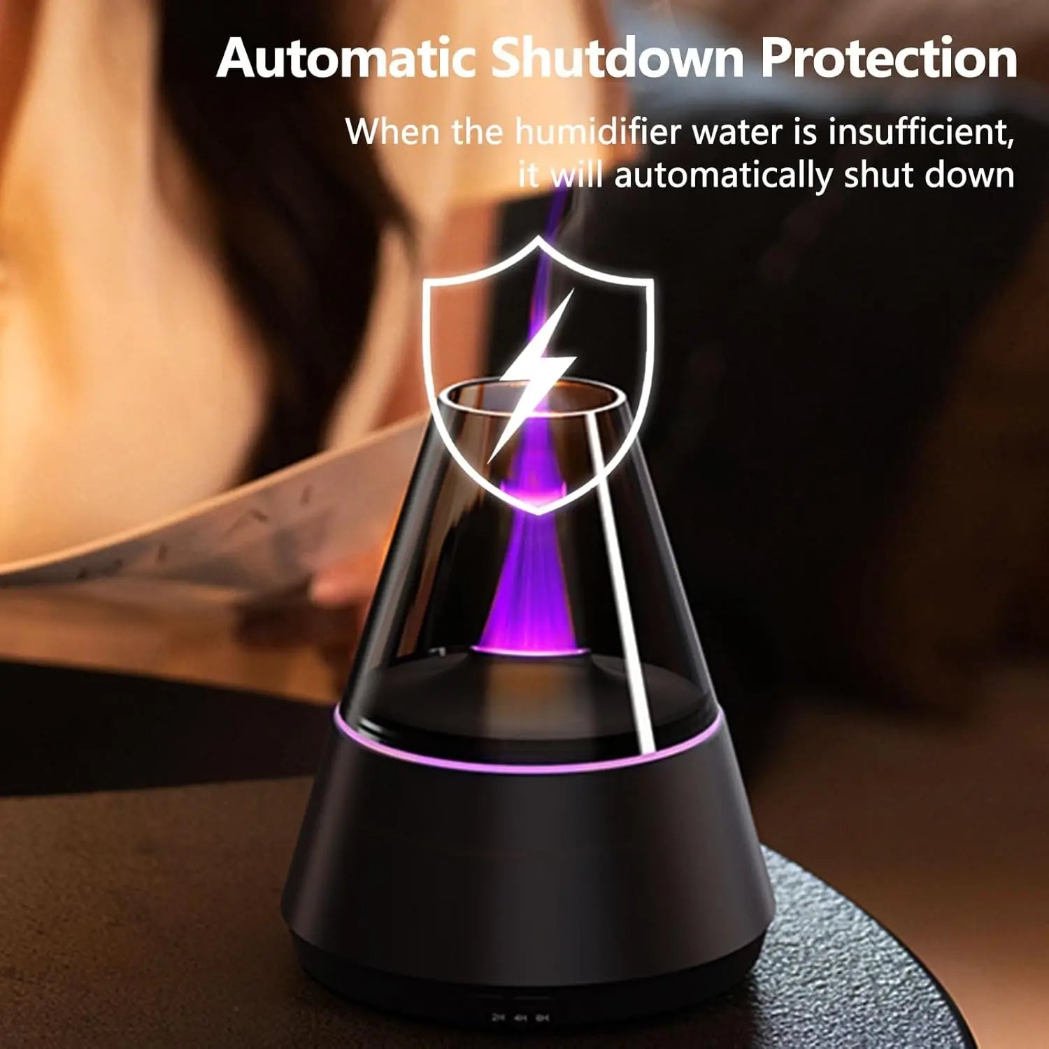 Flame Essential Oil Diffuser Upgrade 7 Colour Lights Aromatherapy Diffuser Diffuser Air Humidifier Aroma Diffusers for Bedroom