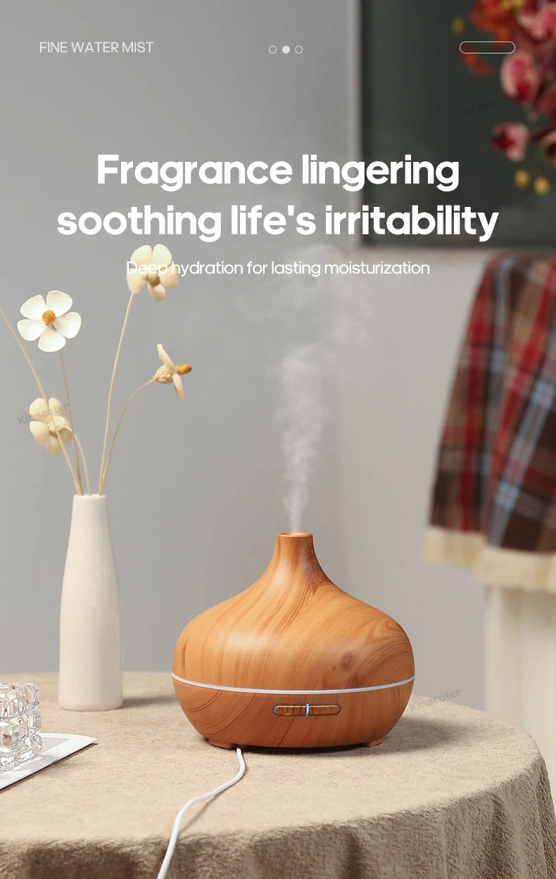 Wood Grain Aromatherapy Diffuser USB Humidifier Desktop Air Purifier Essential Oil Aroma Cool Mist Difusor