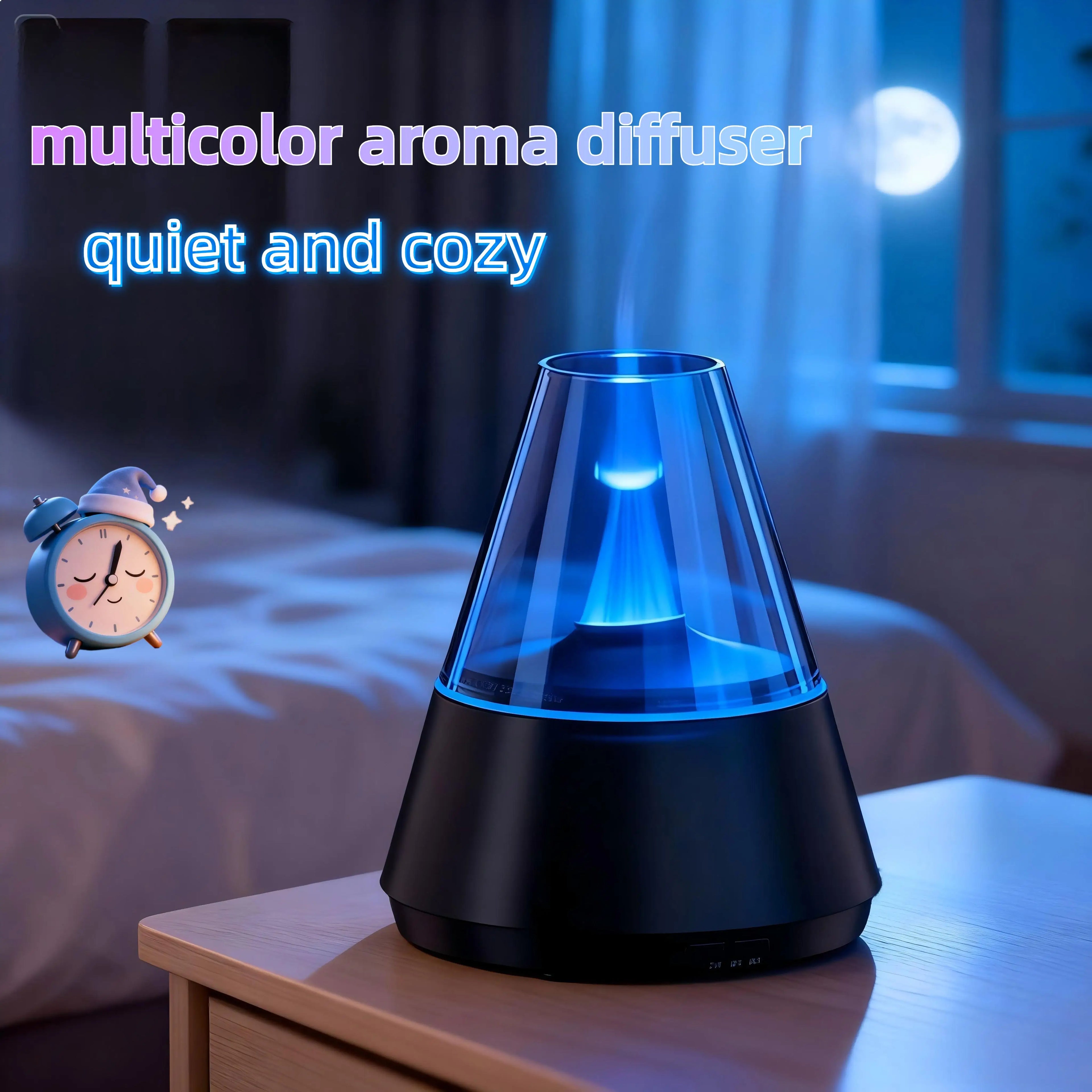 Flame Essential Oil Diffuser Upgrade 7 Colour Lights Aromatherapy Diffuser Diffuser Air Humidifier Aroma Diffusers for Bedroom