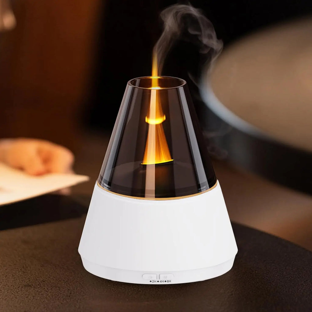 Flame Essential Oil Diffuser Upgrade 7 Colour Lights Aromatherapy Diffuser Diffuser Air Humidifier Aroma Diffusers for Bedroom