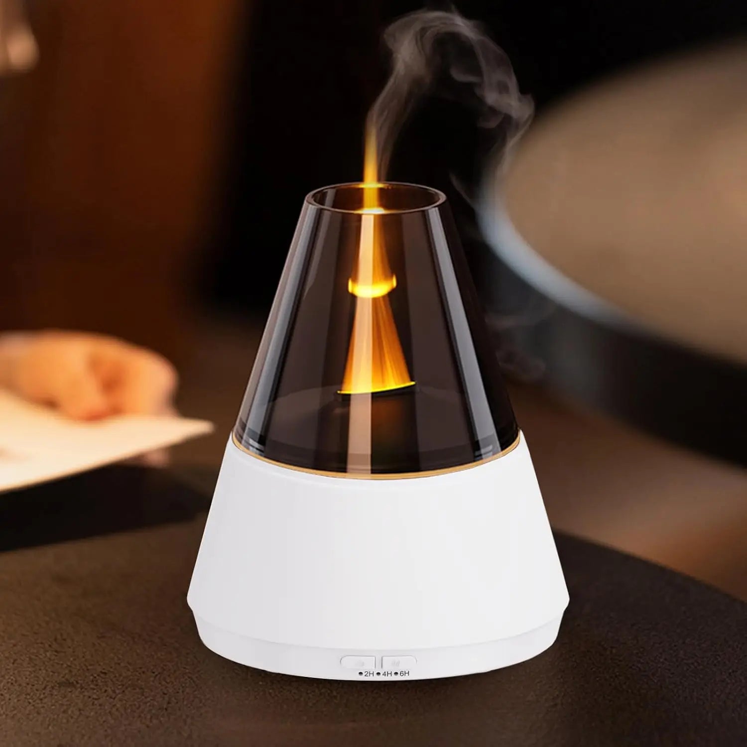 Flame Essential Oil Diffuser Upgrade 7 Colour Lights Aromatherapy Diffuser Diffuser Air Humidifier Aroma Diffusers for Bedroom