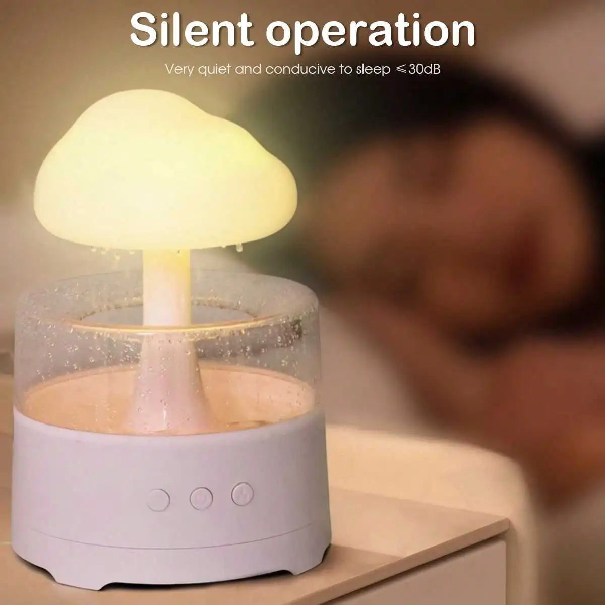 1PC Mushroom cloud with atomizing diffuser humidifier aromatherapy diffuser colorful gradient lighting atmosphere night light