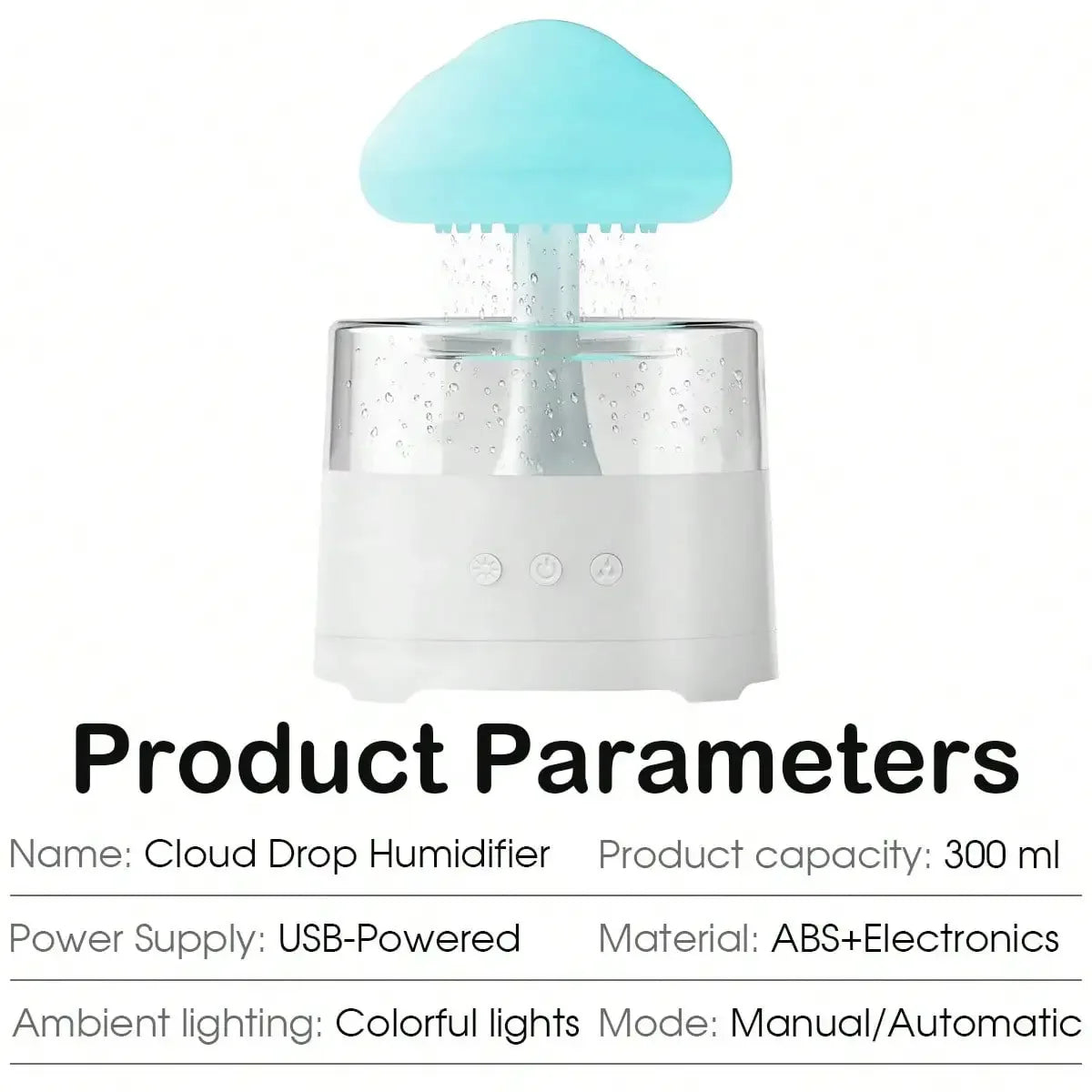 1PC Mushroom cloud with atomizing diffuser humidifier aromatherapy diffuser colorful gradient lighting atmosphere night light