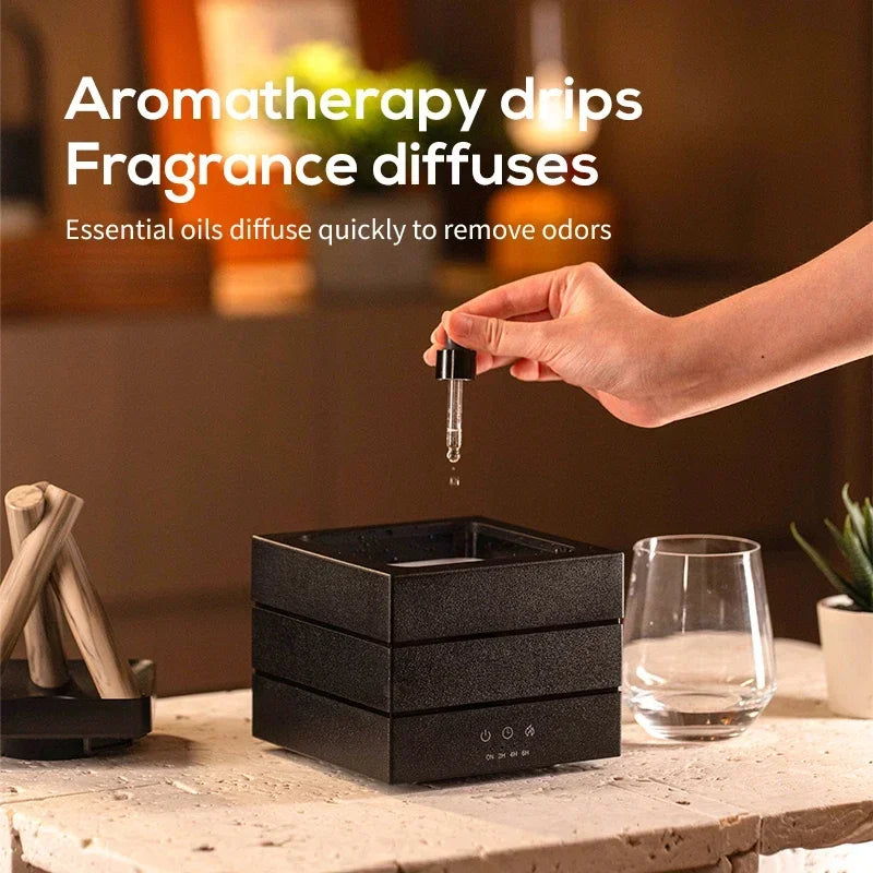 280ml Flame Aroma Diffuser USB Air Humidifier Colorful Atmosphere Light and Remote Control Bonfire Essential Oil Aroma Diffuser