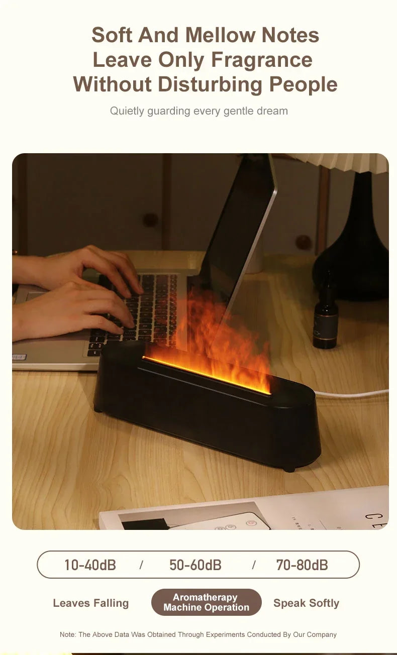 New Flame Ultrasonic Air Diffuser with Remote Control Cool Mist Maker 3D Simulation Air Humidifiers Aroma Essential Oil Diffuser
