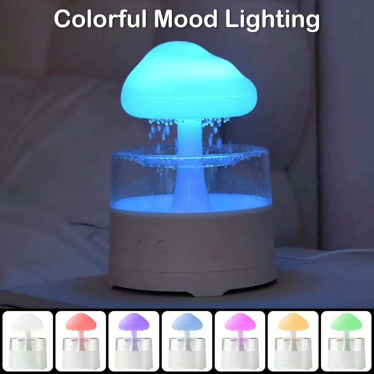 1PC Mushroom cloud with atomizing diffuser humidifier aromatherapy diffuser colorful gradient lighting atmosphere night light