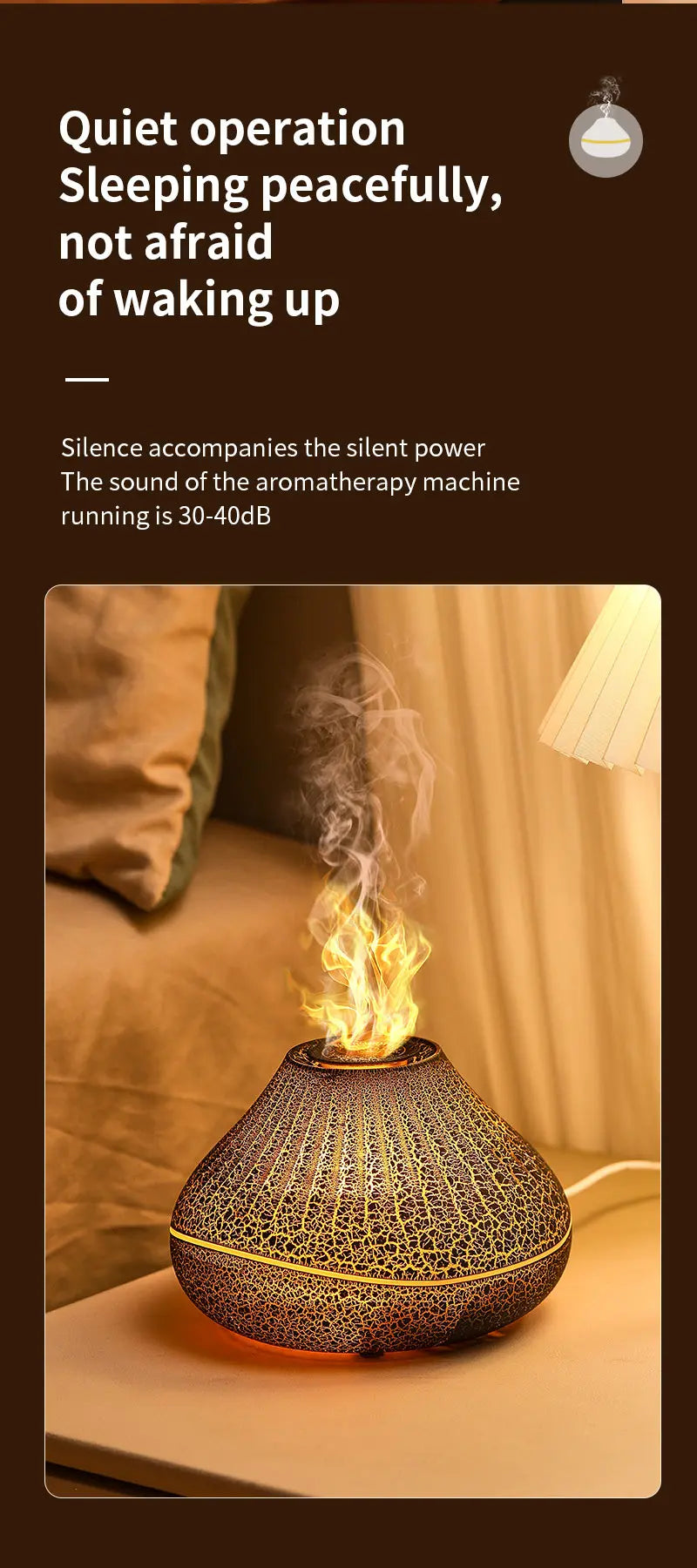 Volcanic Lava Crack Aromatherapy Diffuser with Humidifier Night Light Essential Oil Functionality for Home Office and Car