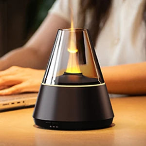 Flame Essential Oil Diffuser Upgrade 7 Colour Lights Aromatherapy Diffuser Diffuser Air Humidifier Aroma Diffusers for Bedroom