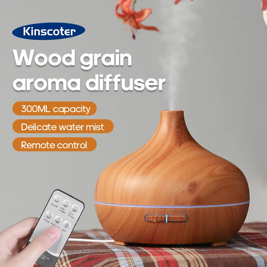 Wood Grain Aromatherapy Diffuser USB Humidifier Desktop Air Purifier Essential Oil Aroma Cool Mist Difusor