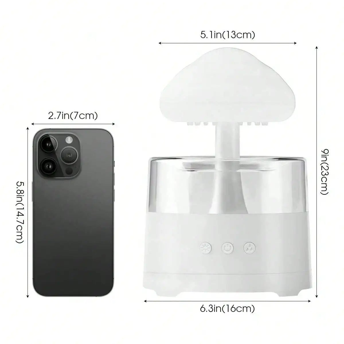 1PC Mushroom cloud with atomizing diffuser humidifier aromatherapy diffuser colorful gradient lighting atmosphere night light